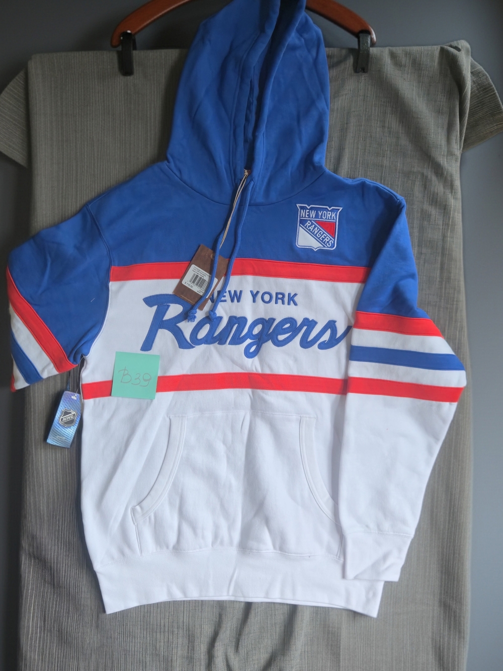New York Rangers Mitchell & Ness Head Coach hoodie NHL Mens Size L